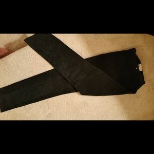 Cache Genuine Black Suede Straight Leg Pants